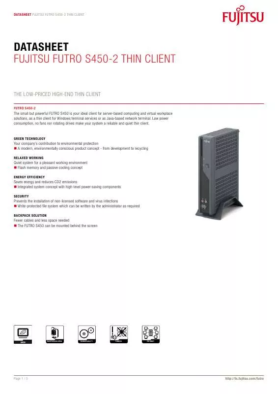 Mode d'emploi FUJITSU SIEMENS FUTRO S450-2