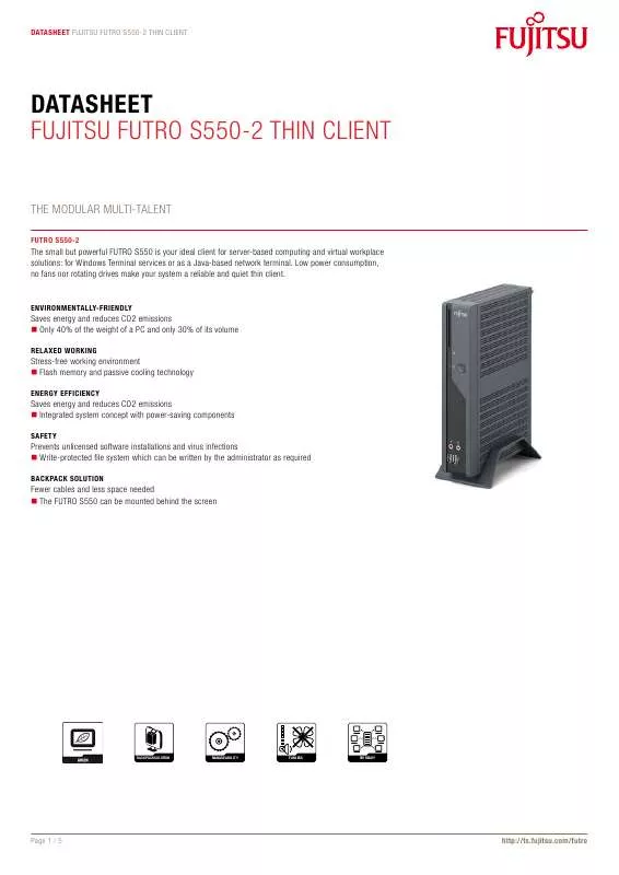 Mode d'emploi FUJITSU SIEMENS FUTRO S550-2