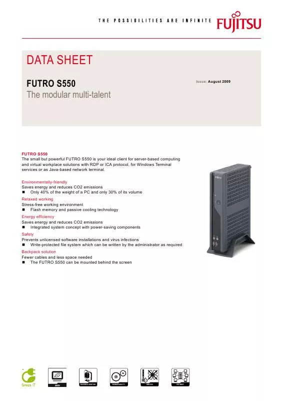 Mode d'emploi FUJITSU SIEMENS FUTRO S550