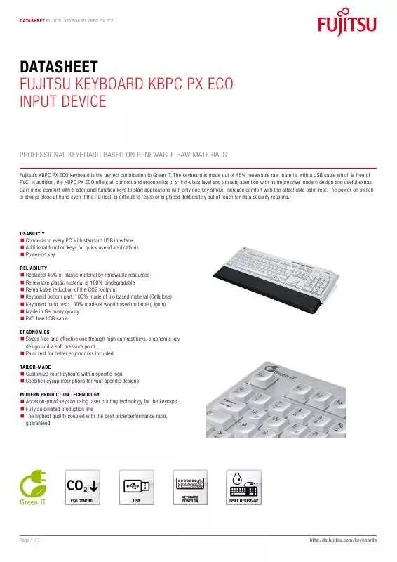 Mode d'emploi FUJITSU SIEMENS KBPC PX ECO