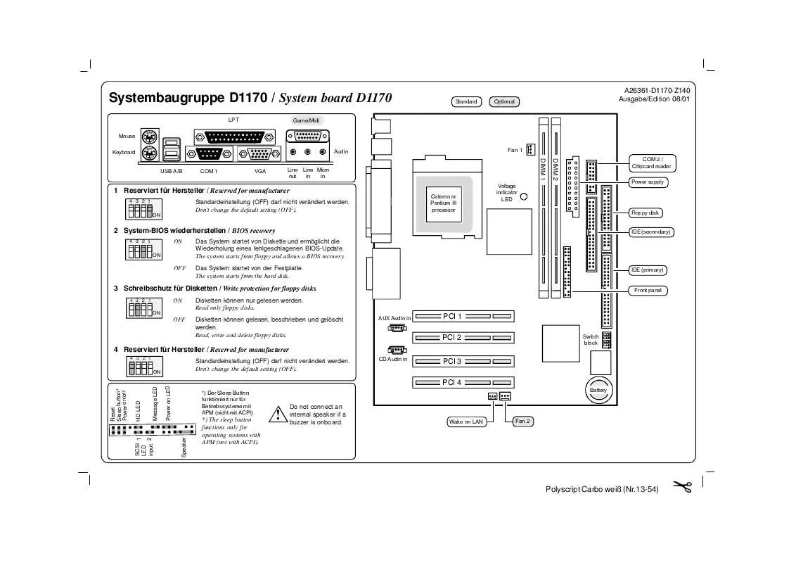 Mode d'emploi FUJITSU SIEMENS SCENIC D (I810E)