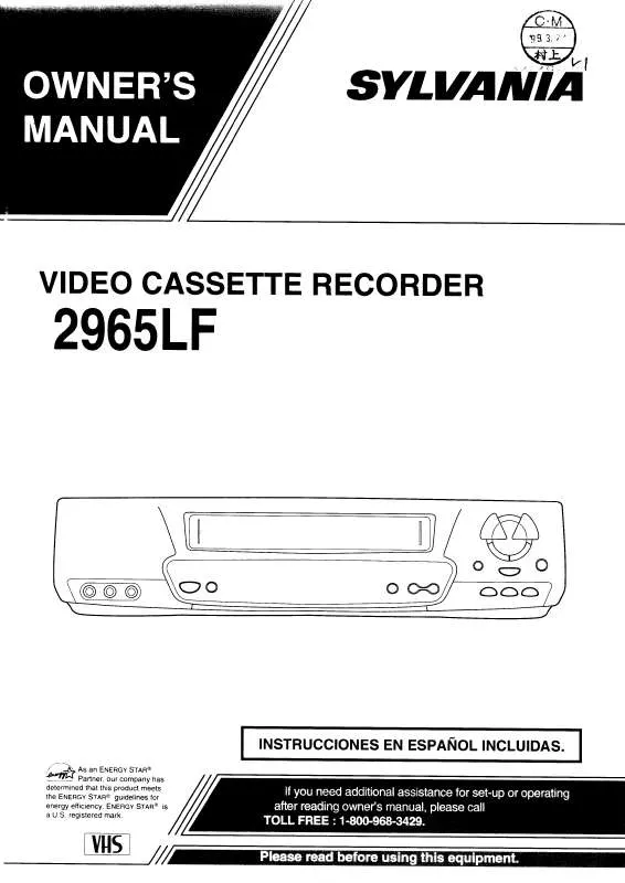 Mode d'emploi FUNAI 2965LF