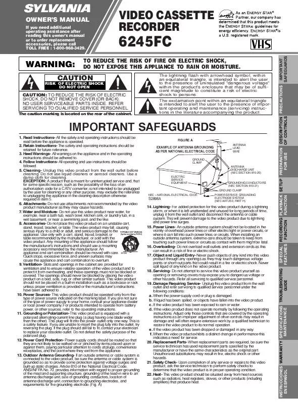 Mode d'emploi FUNAI 6245FC