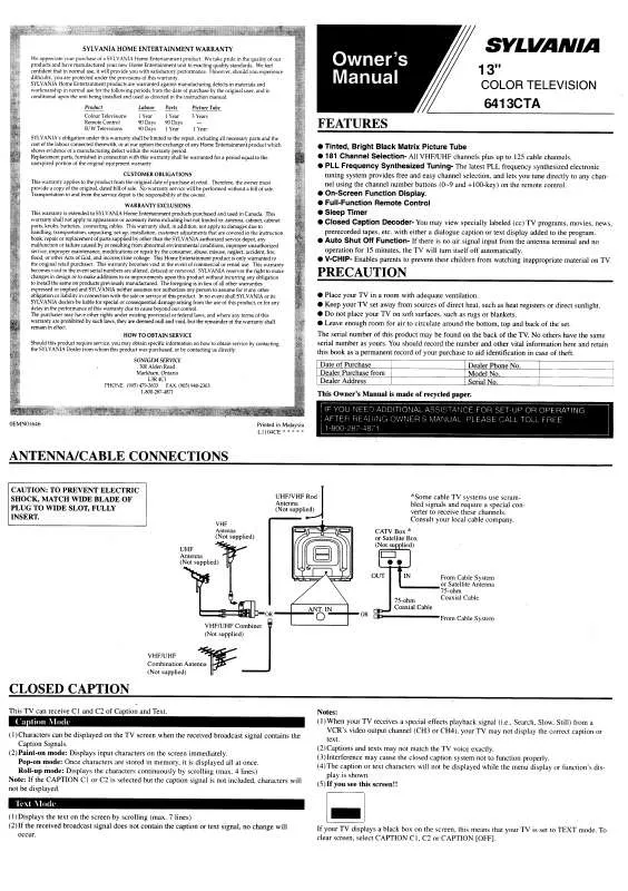 Mode d'emploi FUNAI 6413CTA