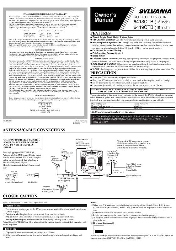 Mode d'emploi FUNAI 6413CTB