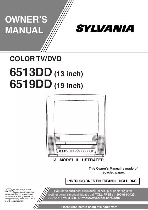 Mode d'emploi FUNAI 6513DD