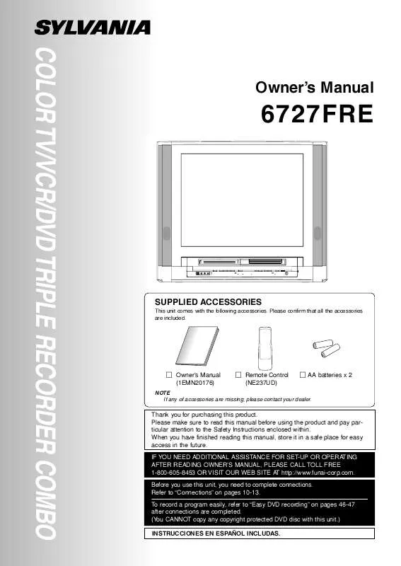 Mode d'emploi FUNAI 6727FRE