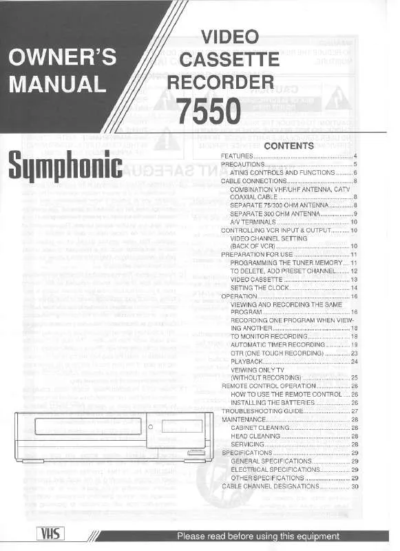 Mode d'emploi FUNAI 7550