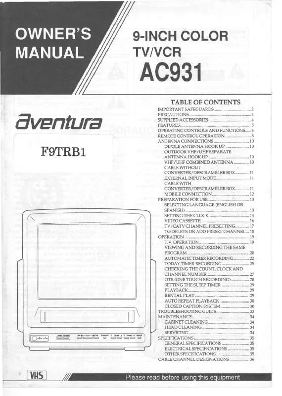 Mode d'emploi FUNAI AC931