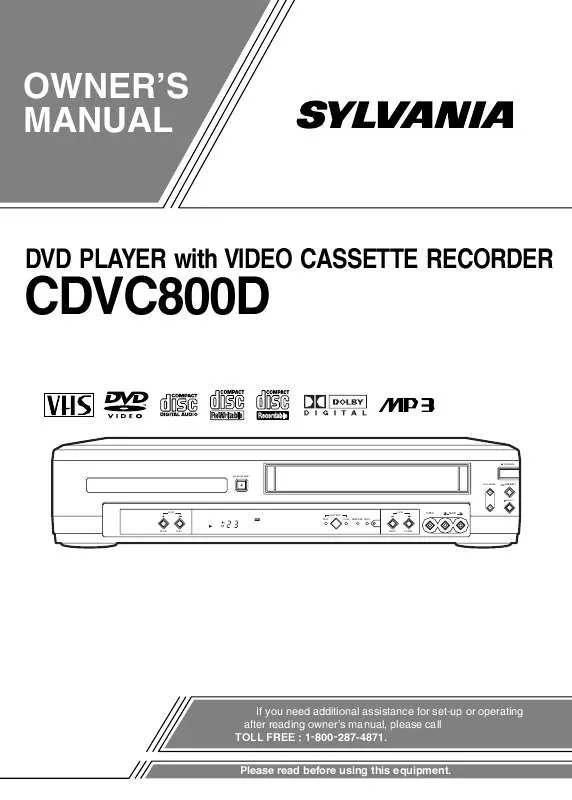 Mode d'emploi FUNAI CDVC800D