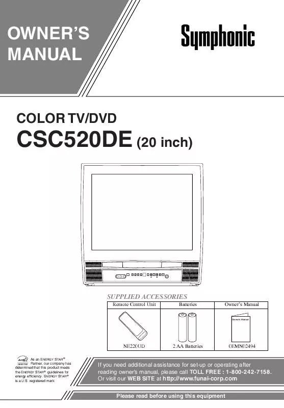 Mode d'emploi FUNAI CSC520DE