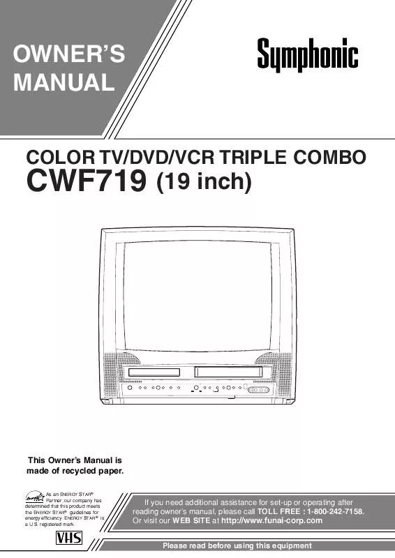 Mode d'emploi FUNAI CWF719