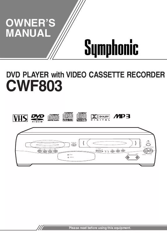 Mode d'emploi FUNAI CWF803