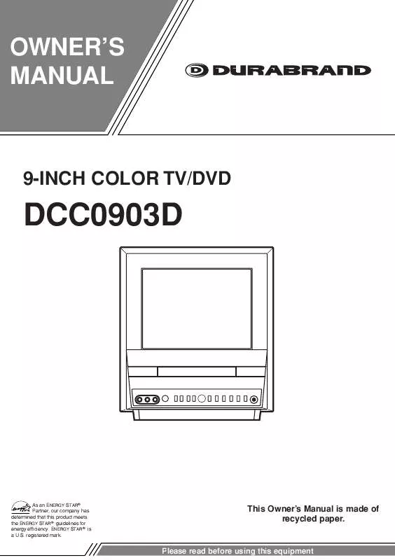 Mode d'emploi FUNAI DCC0903D