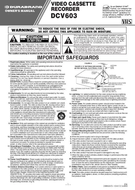 Mode d'emploi FUNAI DCV603