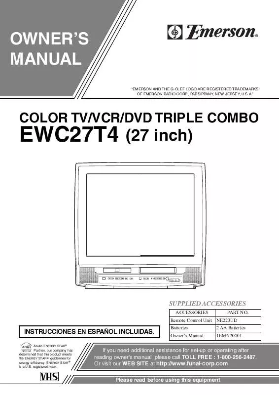 Mode d'emploi FUNAI EWC27T4