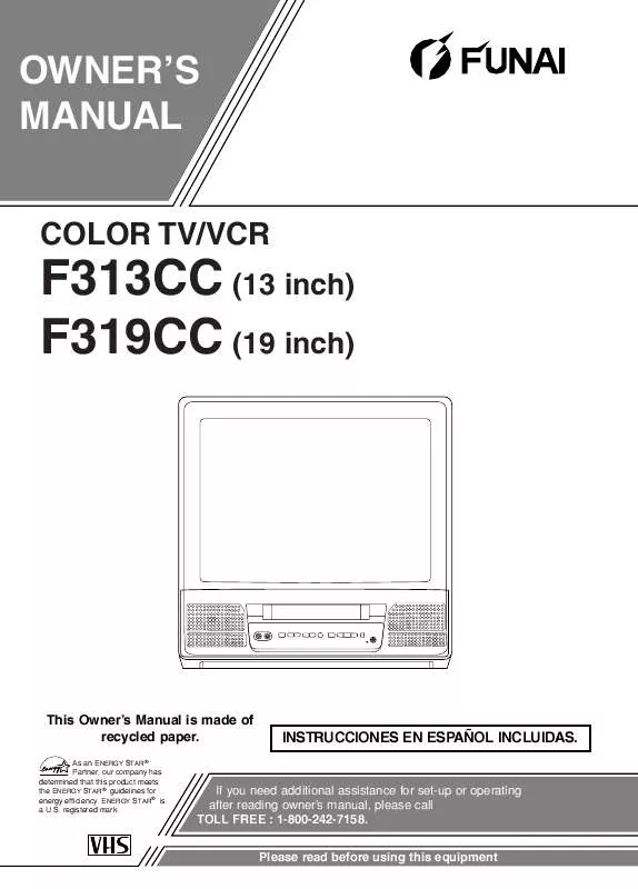 Mode d'emploi FUNAI F319CC