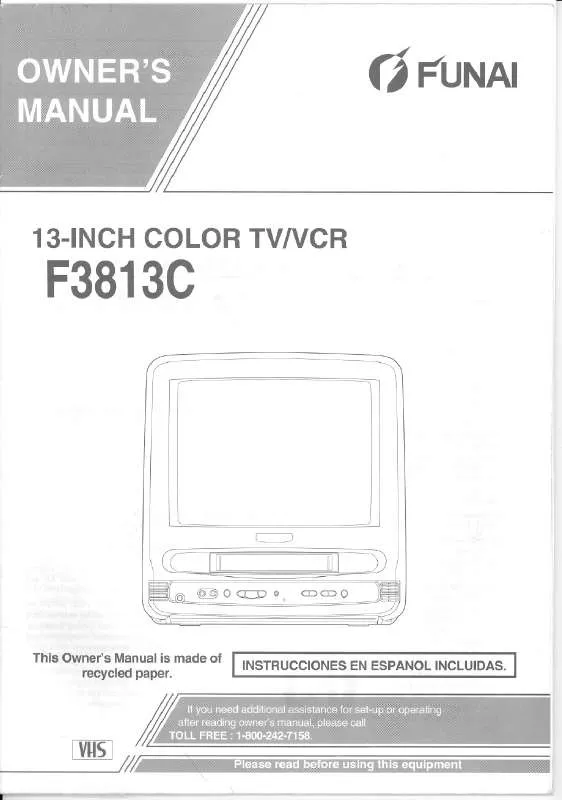 Mode d'emploi FUNAI F3813C