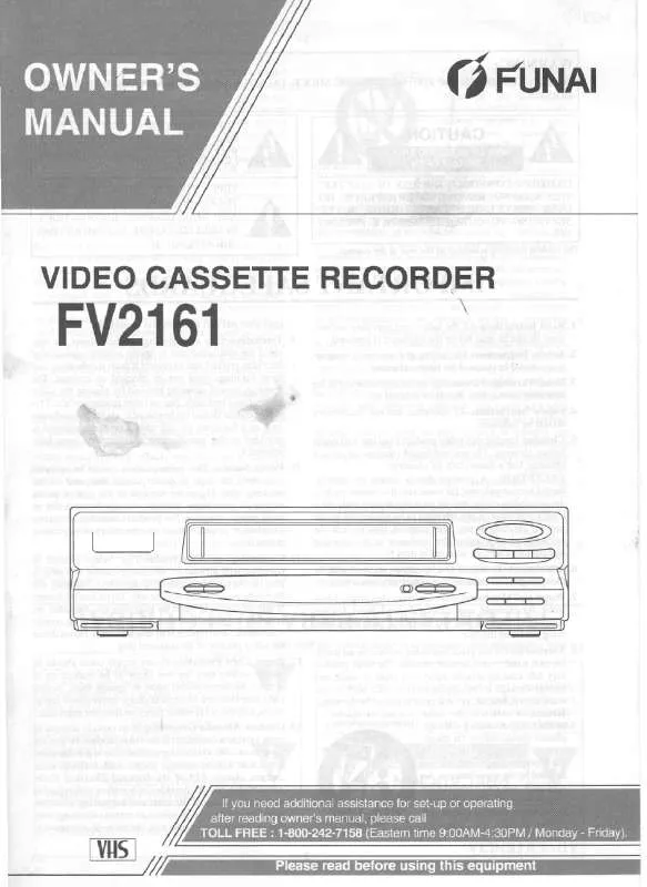 Mode d'emploi FUNAI FV2161