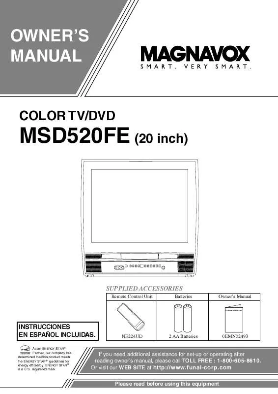 Mode d'emploi FUNAI MSD520FE