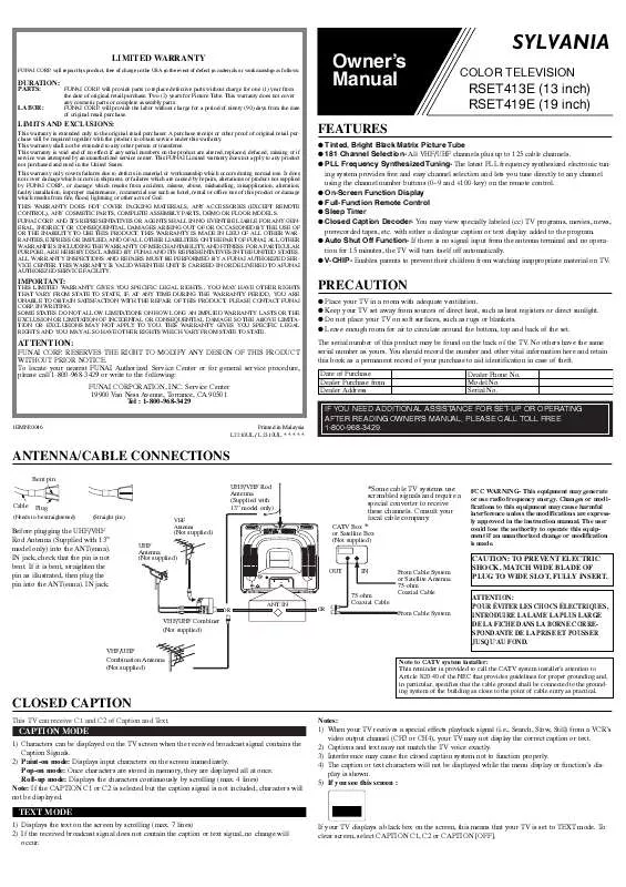 Mode d'emploi FUNAI RSET419E