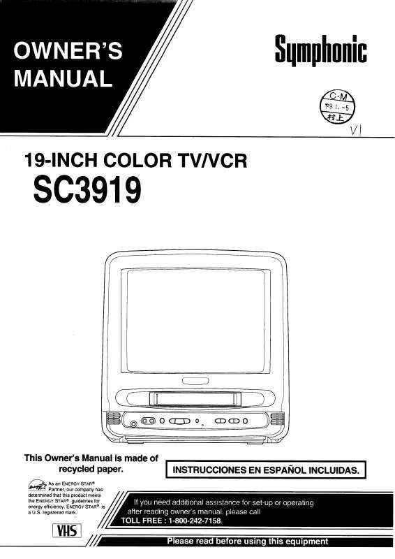 Mode d'emploi FUNAI SC3919