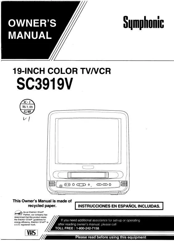 Mode d'emploi FUNAI SC3919V