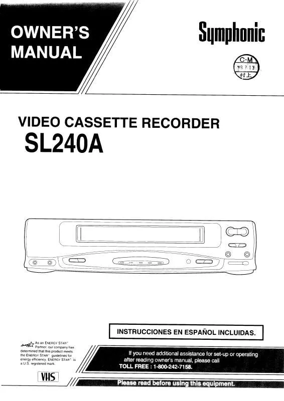 Mode d'emploi FUNAI SL240A