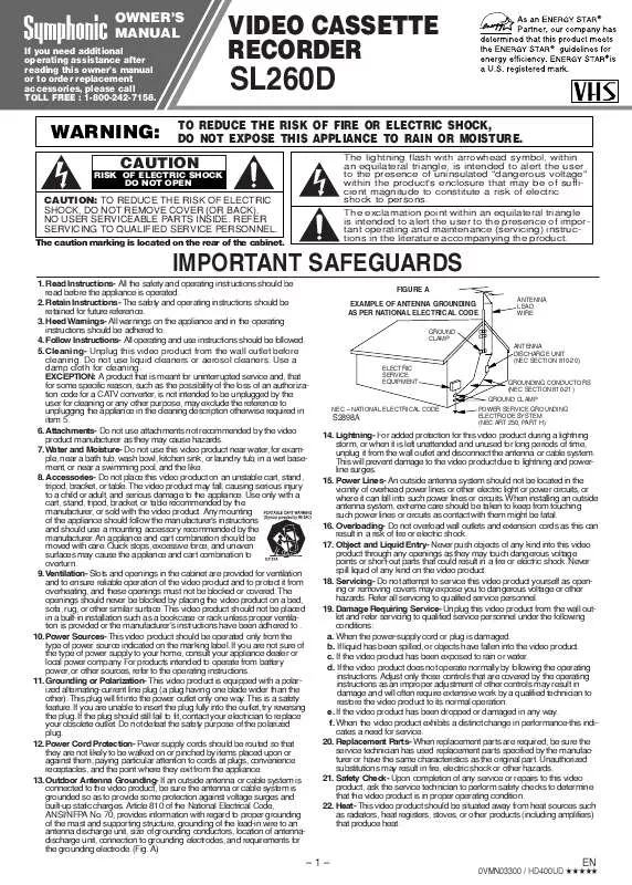 Mode d'emploi FUNAI SL260D