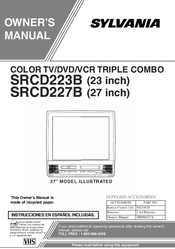 Mode d'emploi FUNAI SRCD223B