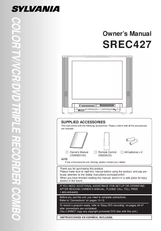 Mode d'emploi FUNAI SREC427