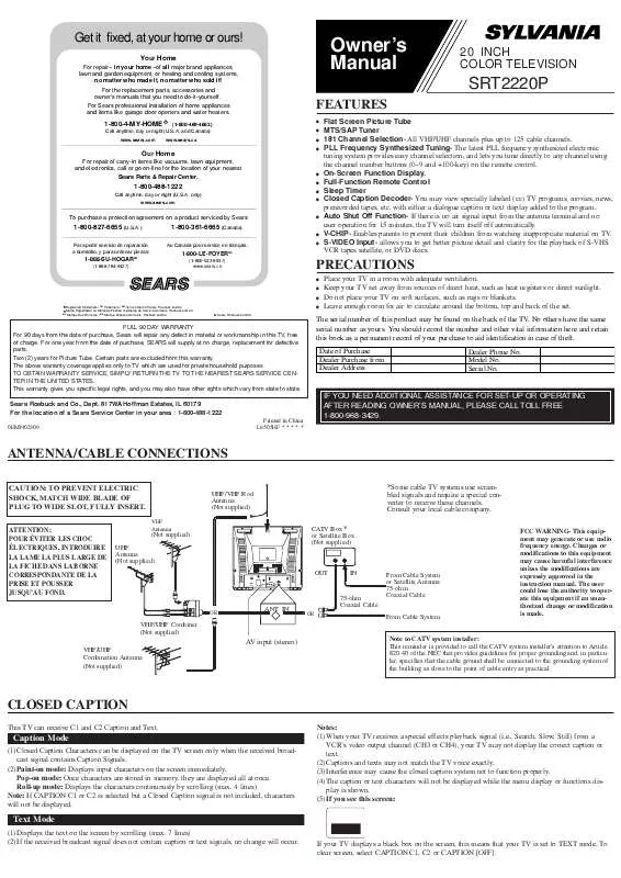 Mode d'emploi FUNAI SRT2220P