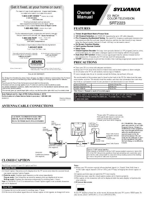 Mode d'emploi FUNAI SRT2223