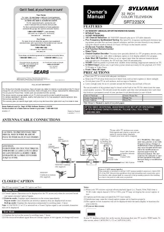 Mode d'emploi FUNAI SRT2232X