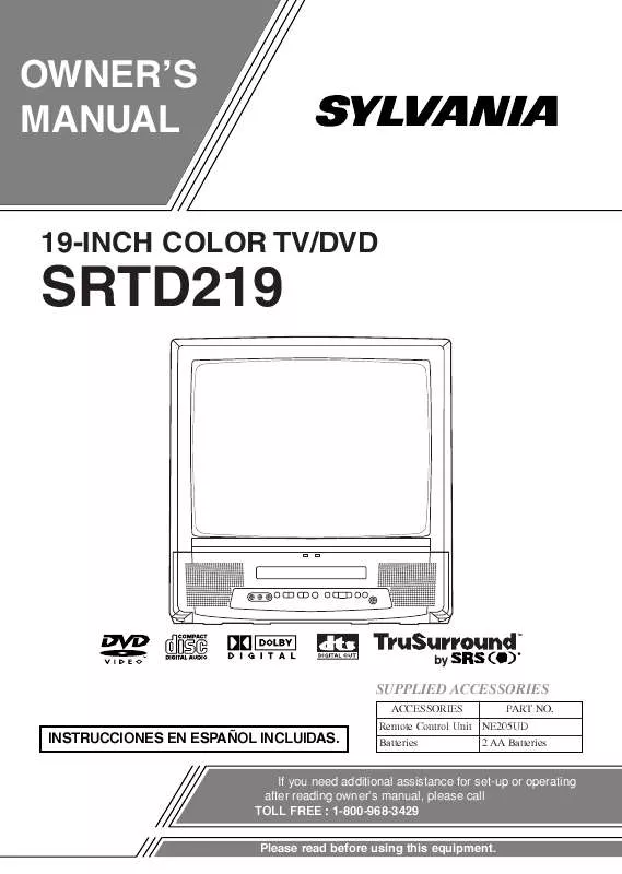 Mode d'emploi FUNAI SRTD219