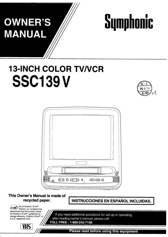 Mode d'emploi FUNAI SSC139V