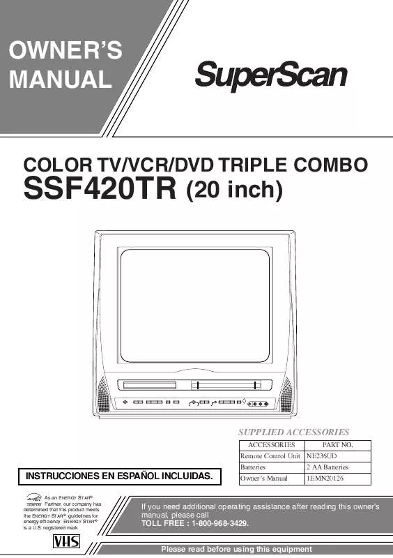 Mode d'emploi FUNAI SSF420TR