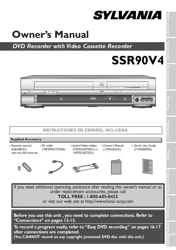 Mode d'emploi FUNAI SSR90V4