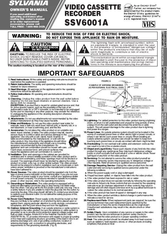 Mode d'emploi FUNAI SSV6001A