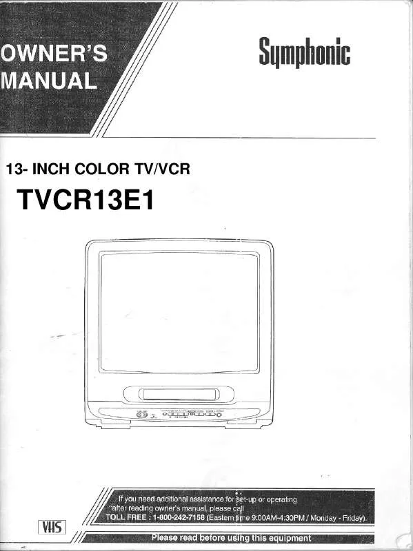 Mode d'emploi FUNAI TVCR13E1