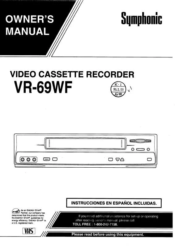 Mode d'emploi FUNAI VR69WF