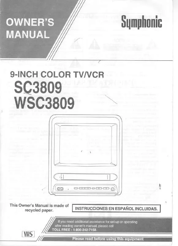 Mode d'emploi FUNAI WSC3809