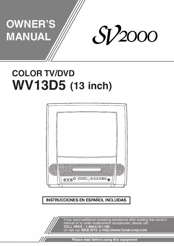 Mode d'emploi FUNAI WV13D5