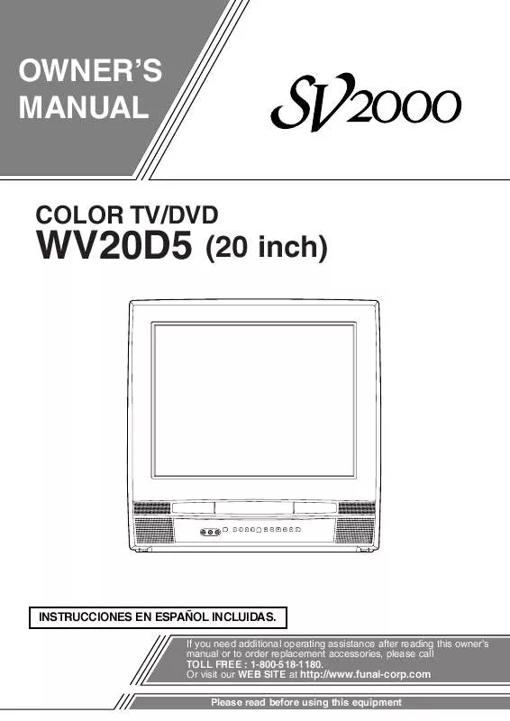 Mode d'emploi FUNAI WV20D5