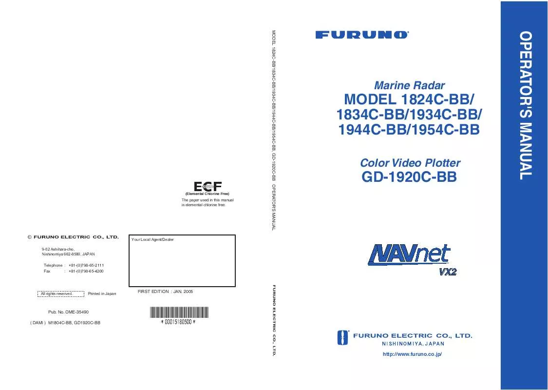 Mode d'emploi FURUNO 1954C-BB