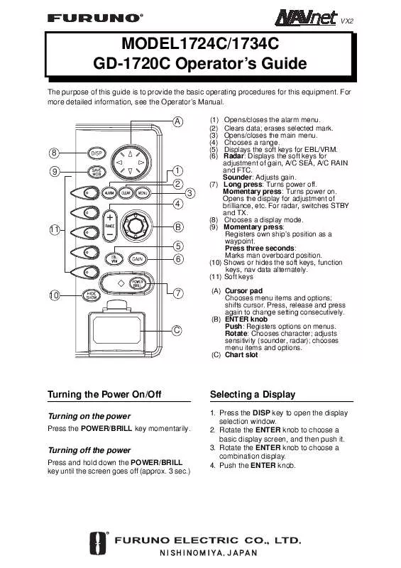 Mode d'emploi FURUNO GD1720C