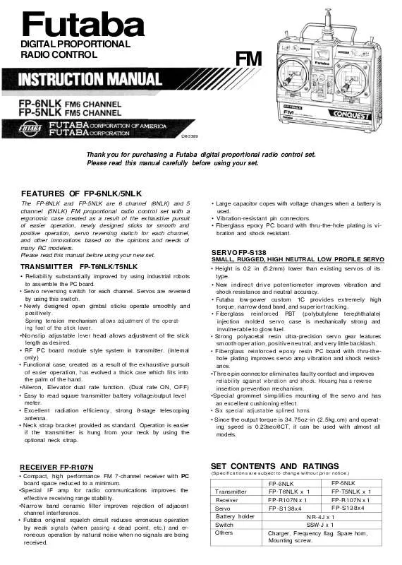 Mode d'emploi FUTABA FP-6NLK