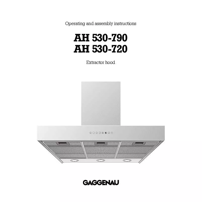 Mode d'emploi GAGGENAU AH530790