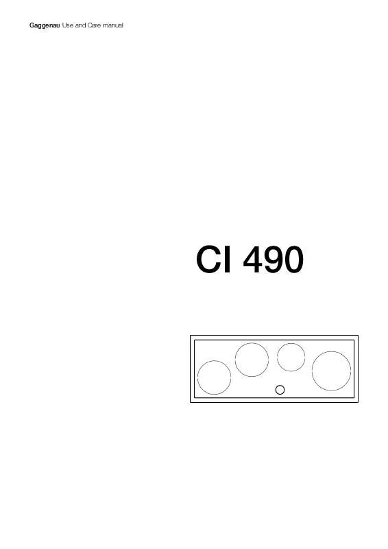 Mode d'emploi GAGGENAU CI490110