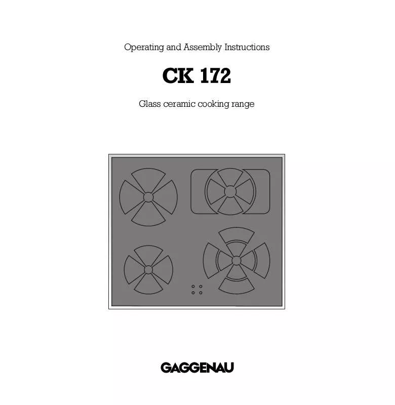 Mode d'emploi GAGGENAU ET975SV11C